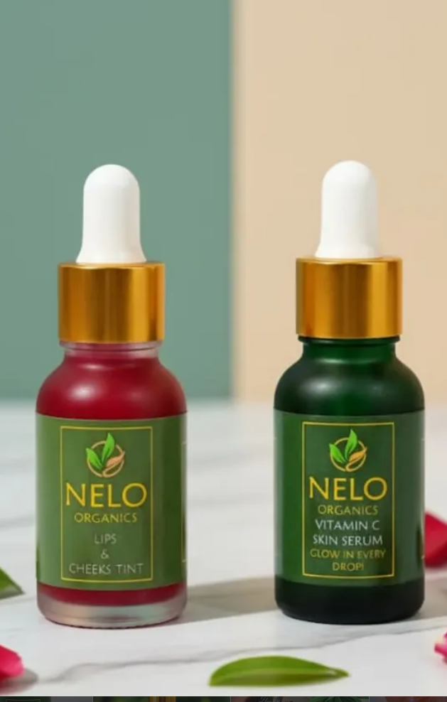 Nelo Organics Lip & Cheek Tint + Vitamin C Serum