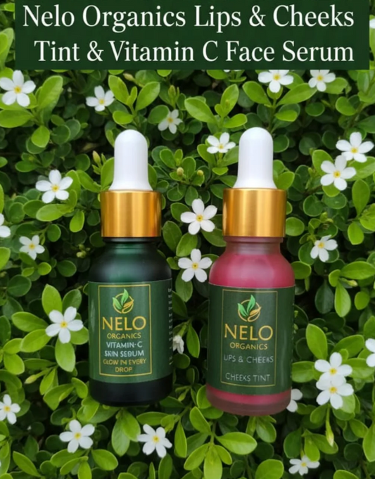 Nelo Organics Lip & Cheek Tint + Vitamin C Serum